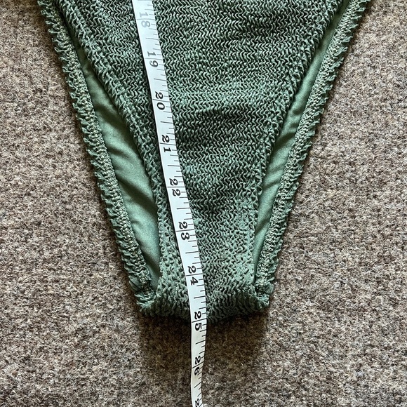 Free Society One Shoulder Green High Cut One Piece Swim Suit Size 2 / XS NWOT - Picture 8 of 14